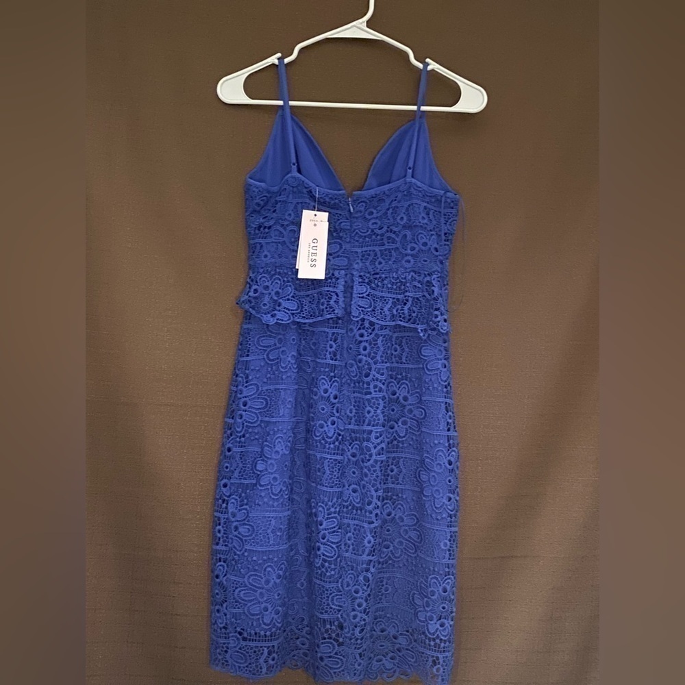 GUESS Solstice Navy Blue Lace Cutout Cocktail Dress NWT- Size 6 - Picture 5 of 5